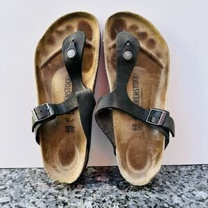 Birkenstock Gizeh Birko-Leather Thong T-Strap Sandals Women's 9/ Men 7